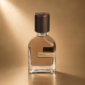 Orto Parisi Brutus profumo 50 ml con flacone su sfondo dorato