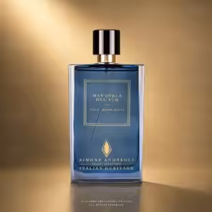 Simone Andreoli Mandorla del Sud Eau de Parfum Intense, profumo di nicchia Italian Heritage in packshot luxury per Charme Profumeria de Luxe
