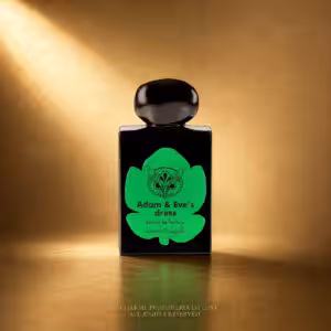 Lorenzo Pazzaglia Adam & Eve's Dress Extrait de Parfum 50 ml, flacone nero con etichetta verde su sfondo dorato Charme Profumeria de Luxe