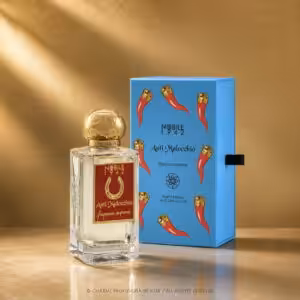 Nobile 1942 Anti Malocchio Eau de Parfum 75 ml, profumo di nicchia con flacone e cofanetto azzurro in packshot luxury per Charme Profumeria