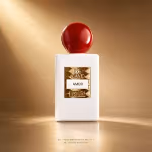 CAVE Amor Extrait de Parfum, profumo di nicchia con flacone bianco e tappo rosso - Charme Profumeria