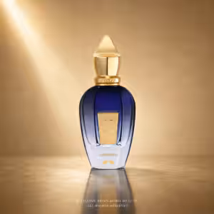 Xerjoff Comandante Eau de Parfum 50 ml, profumo di nicchia con flacone blu sfumato e dettagli dorati