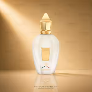 Xerjoff Renaissance Eau de Parfum 100 ml, flacone bianco e oro su sfondo luxury Charme Profumeria de Luxe