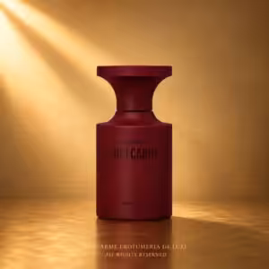 Borntostandout Oud Candy Extrait Extreme 50 ml, profumo di nicchia in packshot luxury su sfondo oro champagne per Charme Profumeria