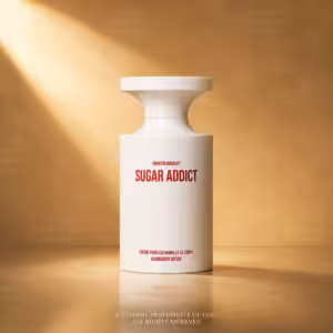 Borntostandout Sugar Addict Hand & Body Cream 350 ml, crema mani e corpo luxury in packshot premium su sfondo oro champagne per Charme Profumeria de Luxe