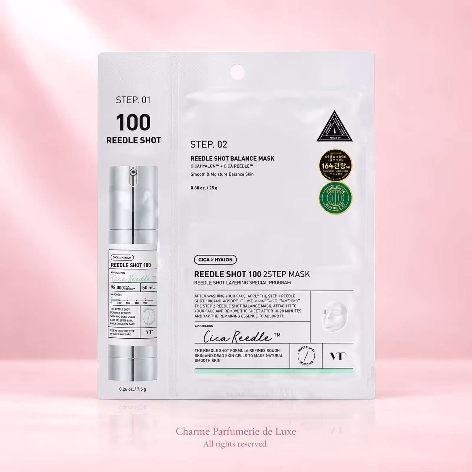 VT COSMETICS Reedle Shot 100 2 Step Mask 1 pcs, prodotto di cosmesi coreana nella confezione originale