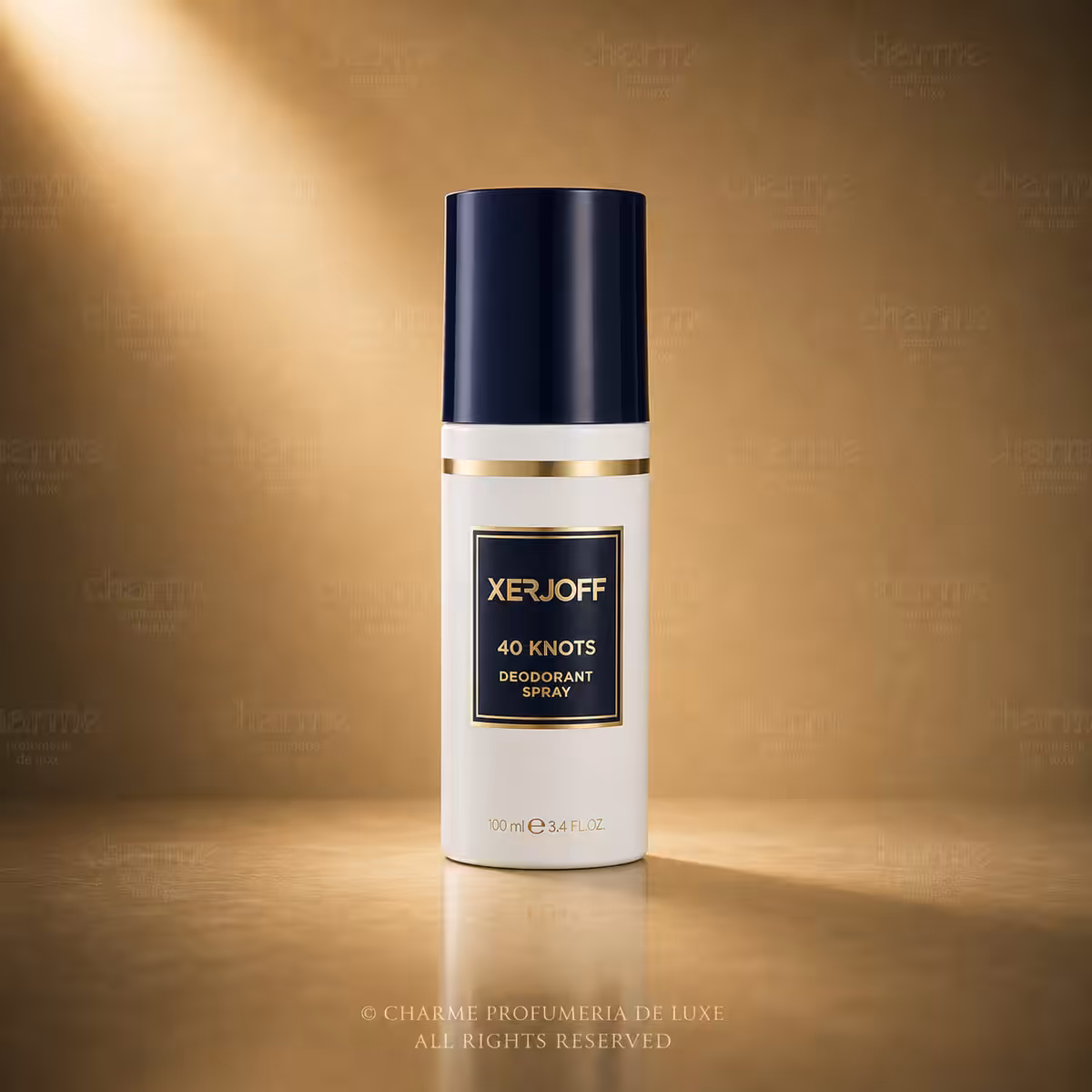 Xerjoff 40 Knots Deodorante Spray 100 ml, deodorante profumato con flacone bianco e blu navy