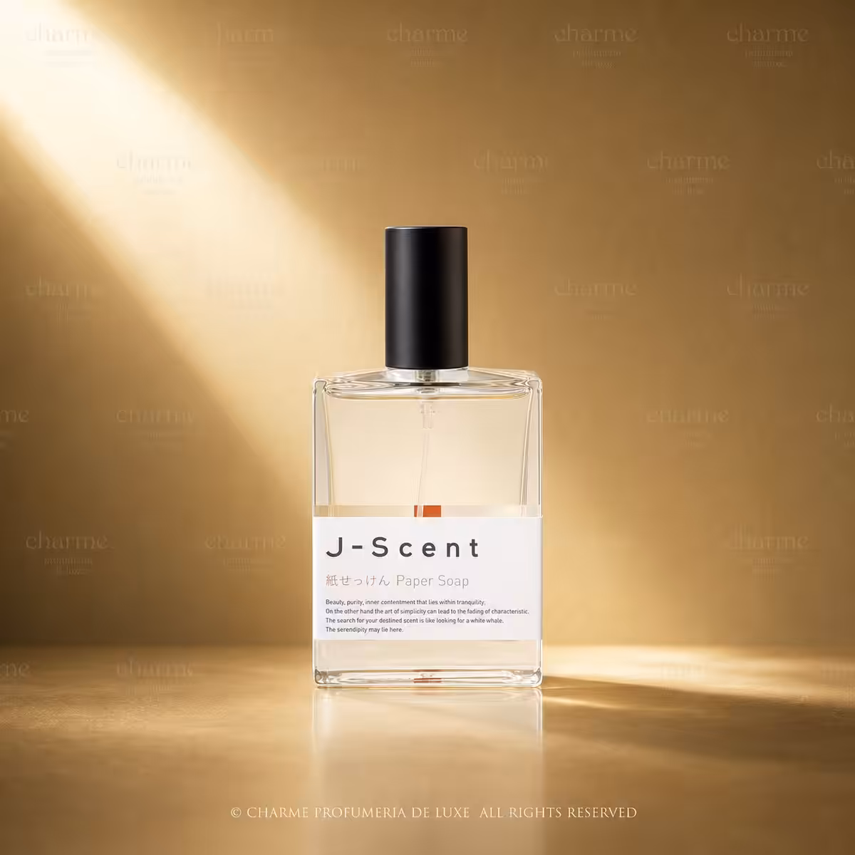 J-Scent Paper Soap Eau de Parfum 50 ml, profumo giapponese di nicchia con flacone trasparente