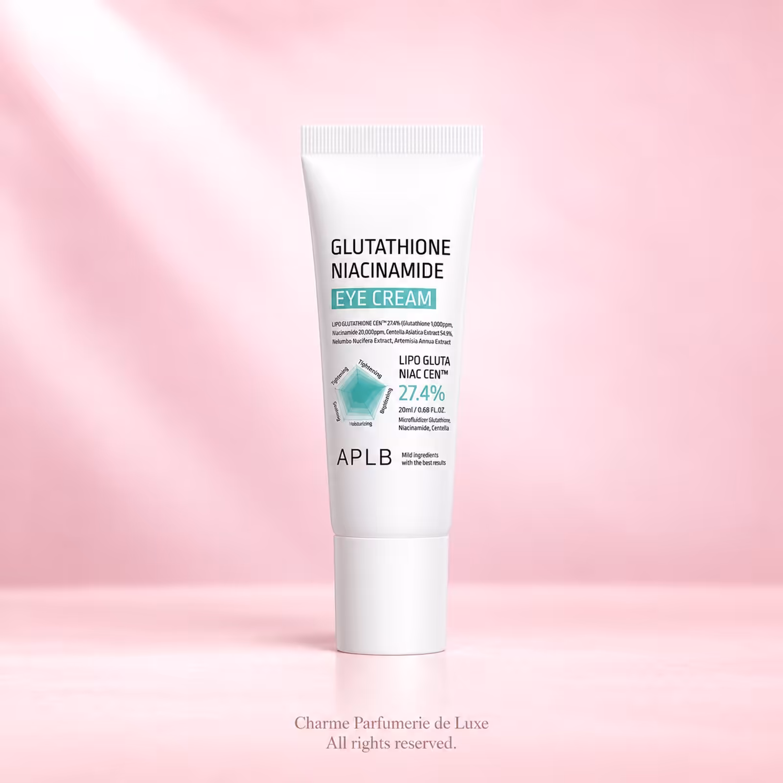 APLB Glutathione Niacinamide Eye Cream 20ml, trattamento contorno occhi nella confezione originale