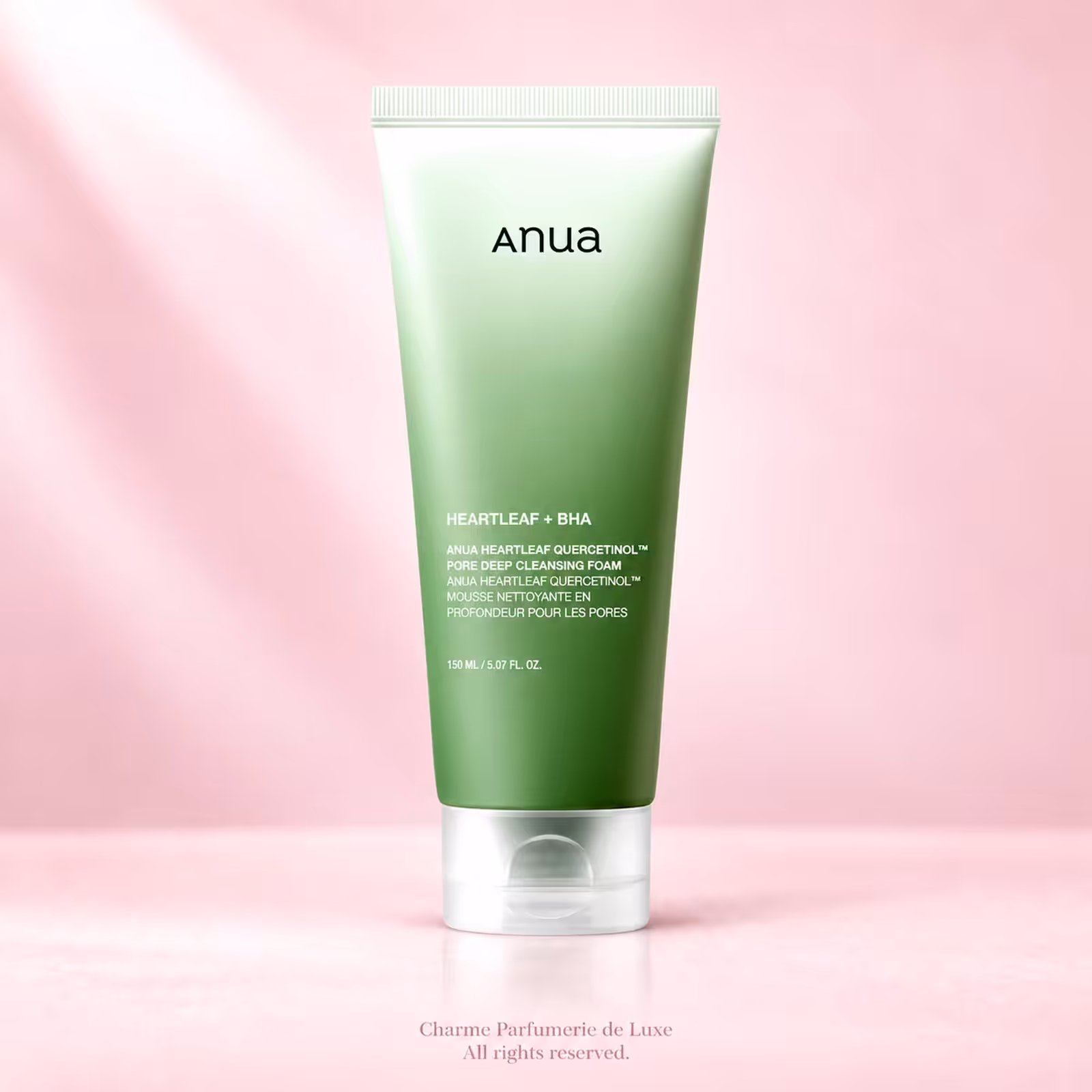 ANUA Heartleaf Quercetinol Pore Deep Cleansing Foam 150ml, detergente viso nella confezione originale