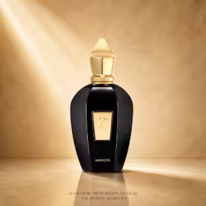 Xerjoff Nero70 Eau de Parfum 100 ml, profumo di lusso Xerjoff con flacone nero e dettagli oro