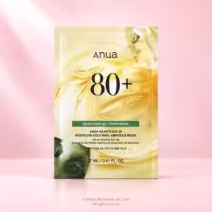 Anua Heartleaf 80 Moisture Soothing Ampoule Mask 25ml, trattamento viso nella confezione originale