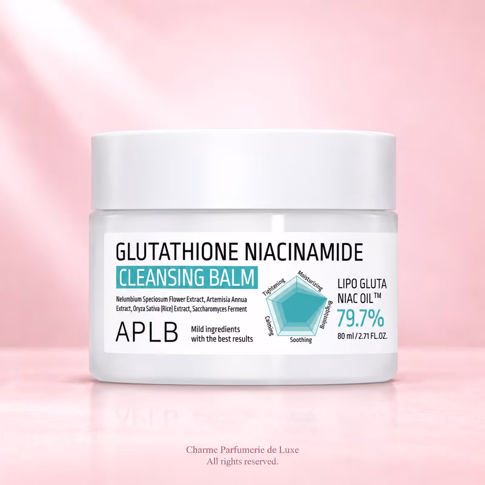 APLB Glutathione Niacinamide Cleansing Balm 80ml, detergente viso nella confezione originale