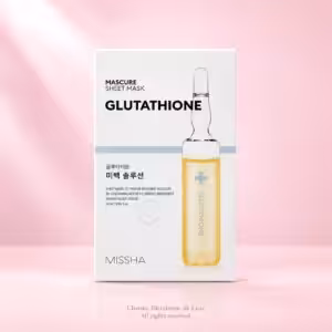 MISSHA Mascure Solution Sheet Mask Glutathione 28ml, maschera cosmetica nella confezione originale