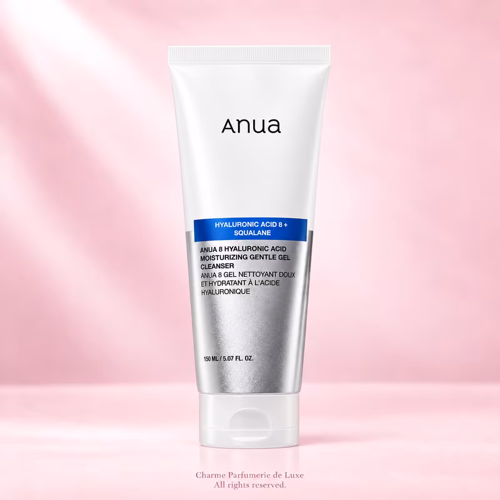 Anua 8 Hyaluronic Acid Moisturizing Gentle Gel Cleanser 150ml, detergente viso nella confezione originale