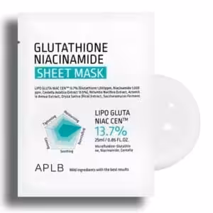 APLB Glutathione Niacinamide, Beauty Sheet Mask 25ml