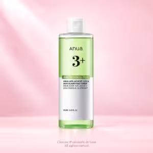 Anua Azelaic Acid 3 Cica Skin Clarifying Toner, tonico viso nella confezione originale