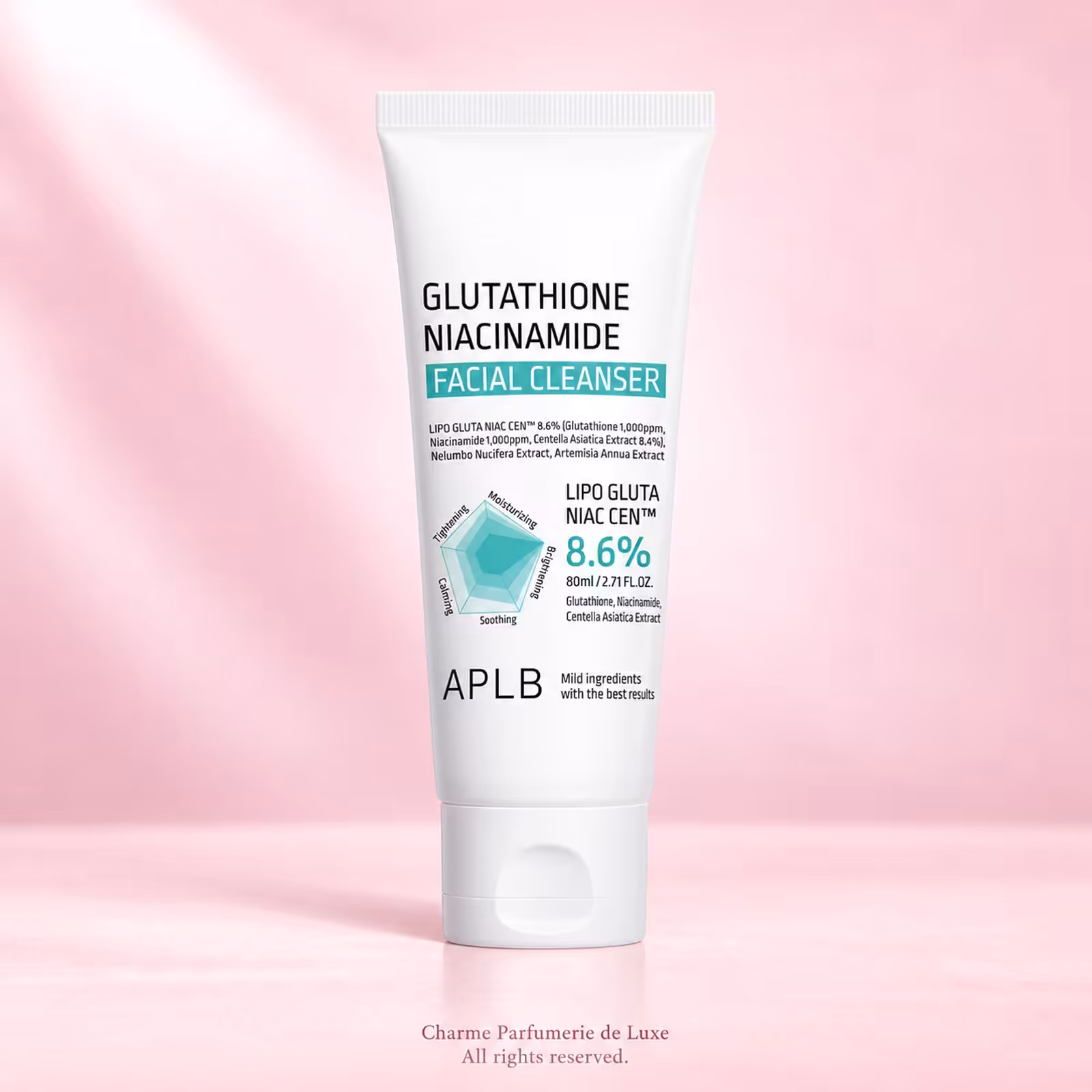 APLB Glutathione Niacinamide Facial Cleanser, detergente viso nella confezione originale