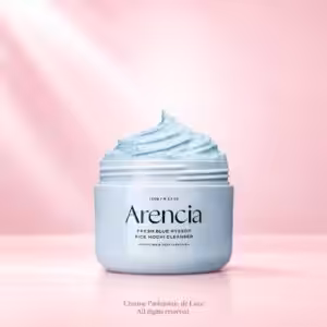 Arencia Blue Hyssop Rice Mochi Cleanser 120GR, detergente viso nella confezione originale