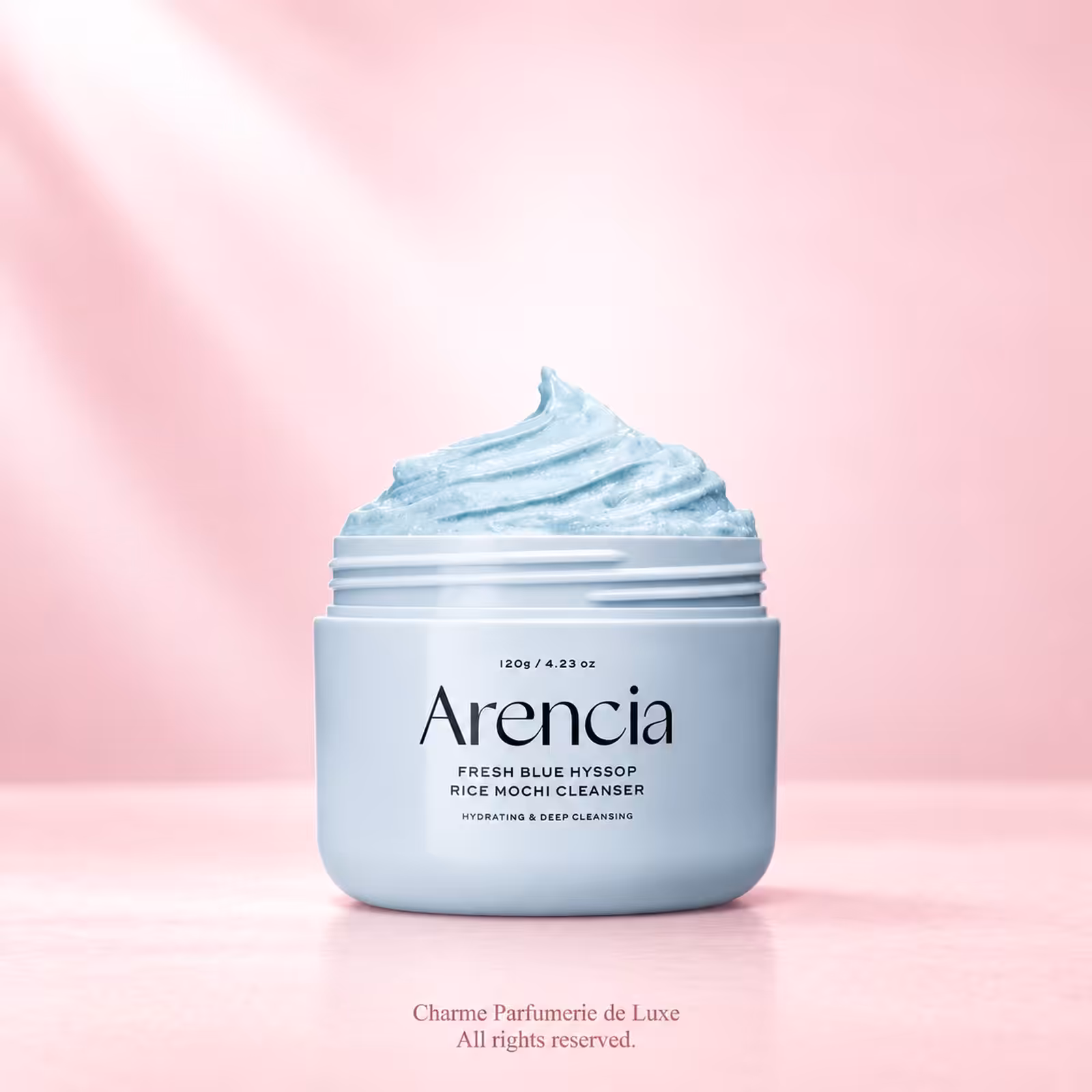 Arencia Blue Hyssop Rice Mochi Cleanser 120GR, detergente viso nella confezione originale