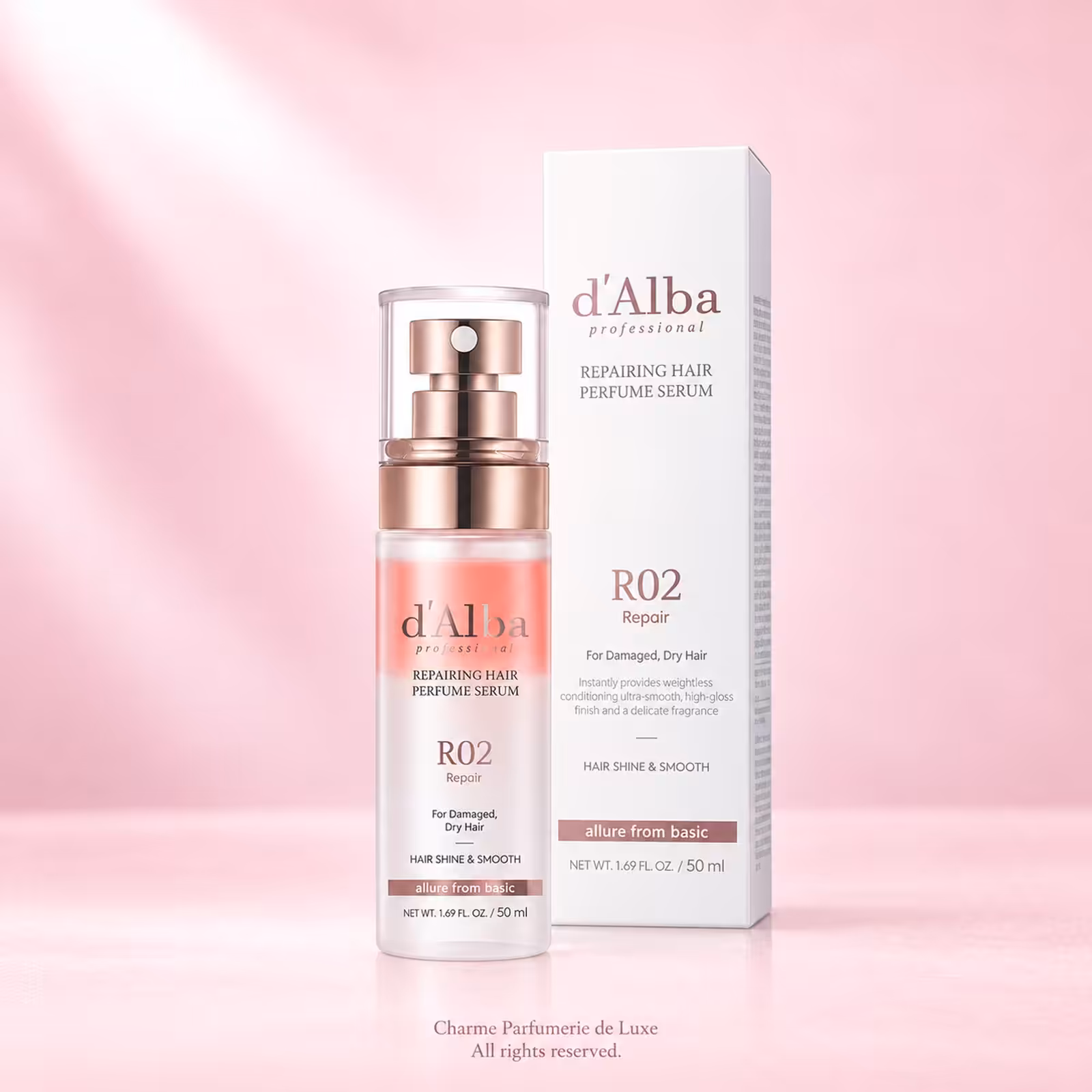 d’Alba Professional Reparing Hair Perfume Serum 50ml, trattamento viso nella confezione originale