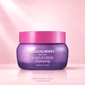EQQUALBERRY Bakuchiol Plumping Capsule Cream 50ml, crema viso nella confezione originale