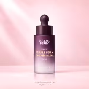 EQQUALBERRY Purple PDRN Pore Minimizing Serum 30ml, trattamento viso nella confezione originale