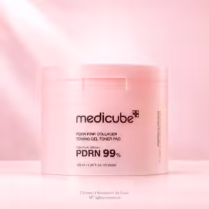 Medicube PDRN Pink Collagen Toning Gel Toner Pad, 120ml (70pcs), tonico viso nella confezione originale