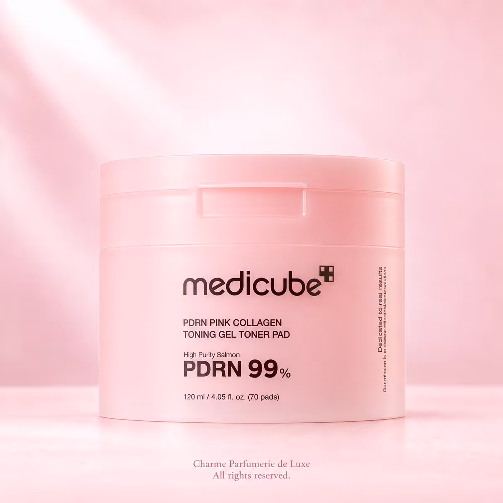 Medicube PDRN Pink Collagen Toning Gel Toner Pad, 120ml (70pcs), tonico viso nella confezione originale
