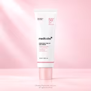 Medicube PDRN Pink Tone Up Sun Cream SPF 50+ PA++++, protezione solare nella confezione originale
