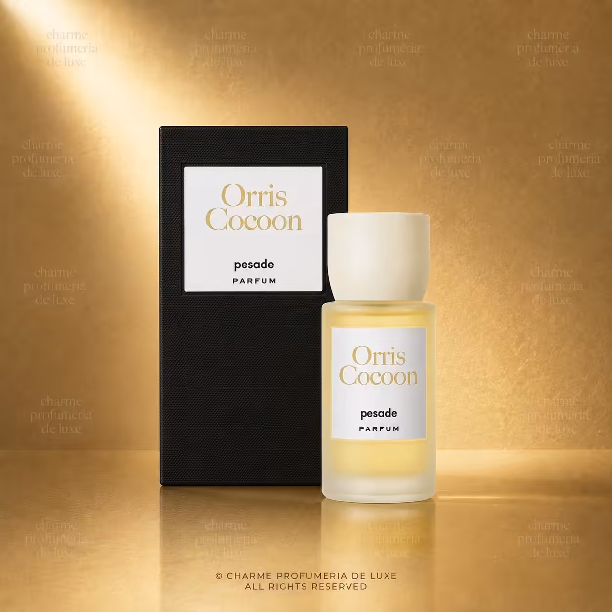 Pesade Orris Cocoon Eau de Parfum 30 ml con confezione, packshot profumo di nicchia su Charme Profumeria de Luxe