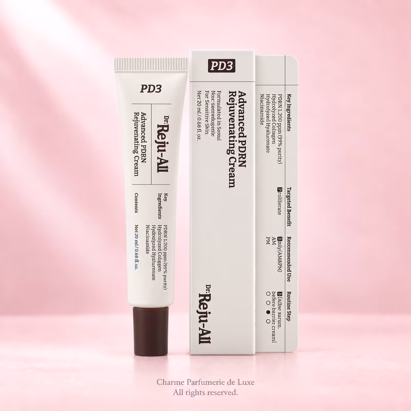 Dr. Reju-All Advanced PDRN Rejuvenating Cream, crema viso da 20 ml con tubo e confezione