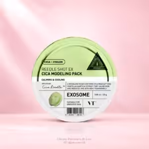 VT Cosmetics Reedle Shot EX Cica Modeling Pack, maschera modeling coreana da 25 g in confezione verde e bianca.