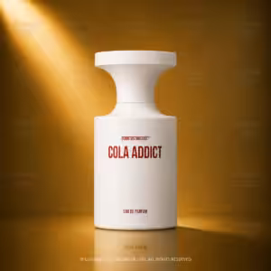 BORNTOSTANDOUT Cola Addict Eau de Parfum, profumo di lusso unisex in elegante flacone bianco, packshot Charme Profumeria de Luxe