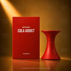 BORNTOSTANDOUT Cola Addict Eau de Parfum 15 ml, profumo di lusso in flacone rosso con confezione, packshot Charme Profumeria de Luxe