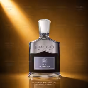 Creed Iris Debonair Millesime 50 Eau de Parfum, profumo di nicchia elegante in flacone trasparente con dettagli argentati, packshot Charme Profumeria de Luxe